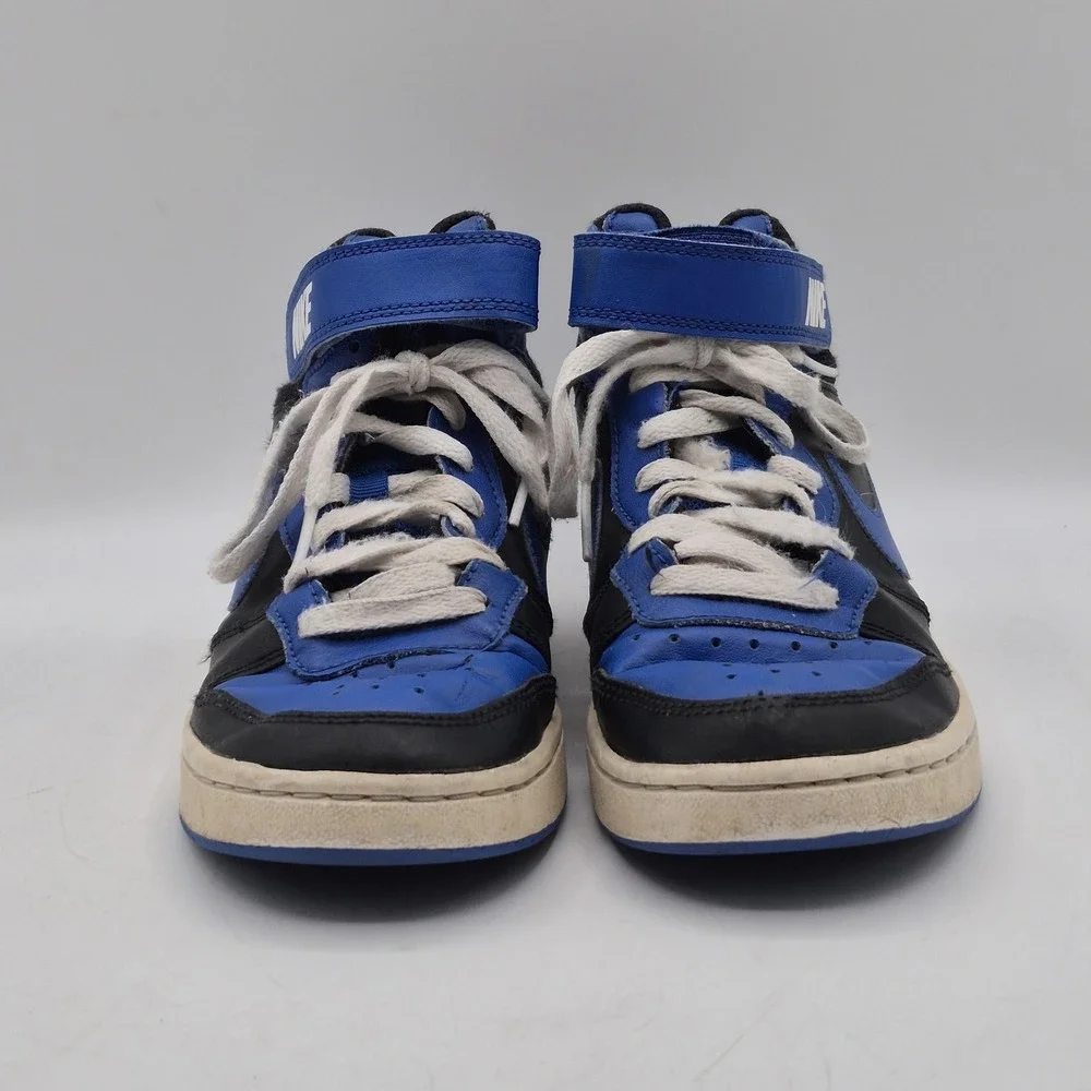 Nike Shoes Youth Size 4.5Y Blue‎ Mid Top Strap Basketball Sneakers DM8872-001